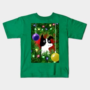 The Dog and the Christmas Tree Kids T-Shirt